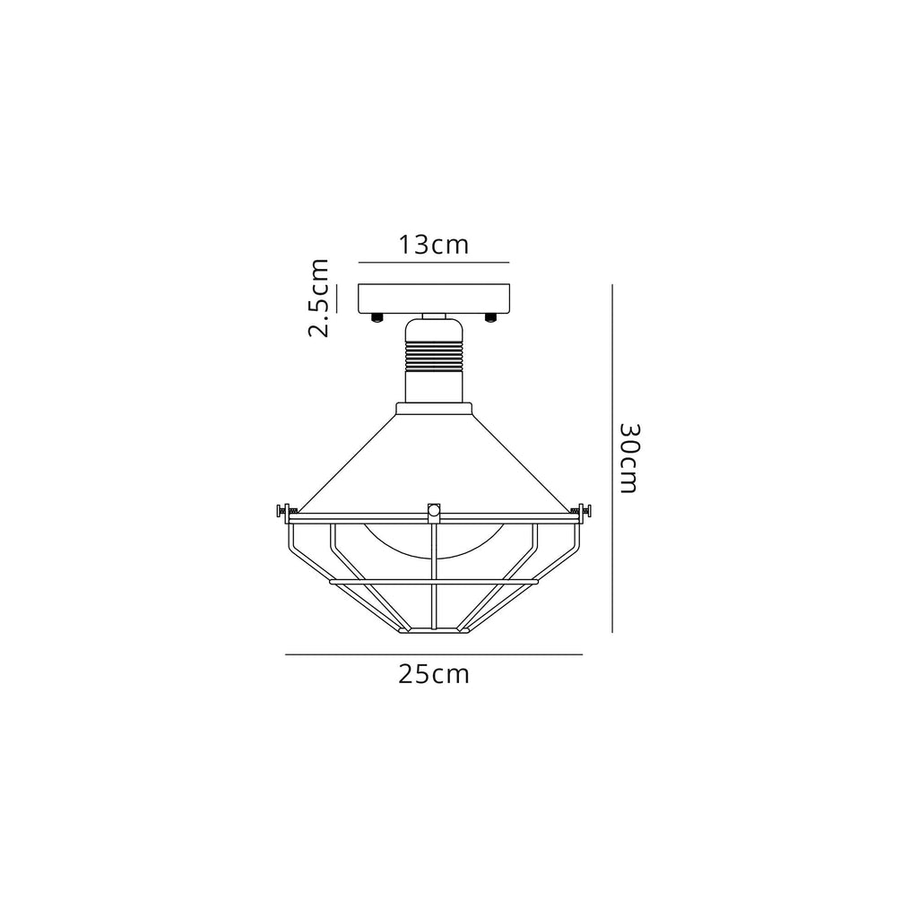 Luminosity Designs - Starboard Semi Flush Ceiling Light - Luminosity Designs Ltd
