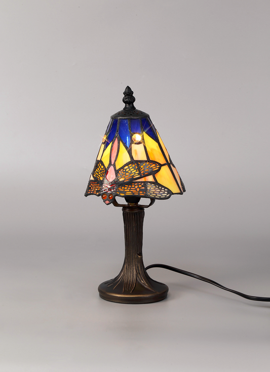 Mini Blue and Yellow Summer Tiffany Table Lamp