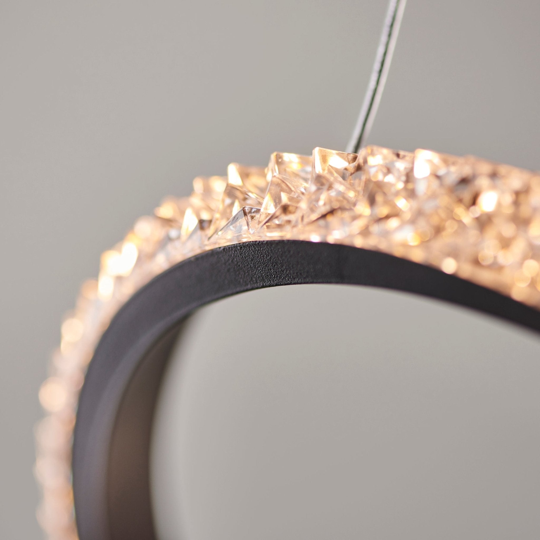 Luminosity Designs - Swoop Contemporary Neon Faceted Pendant - Luminosity Designs Ltd