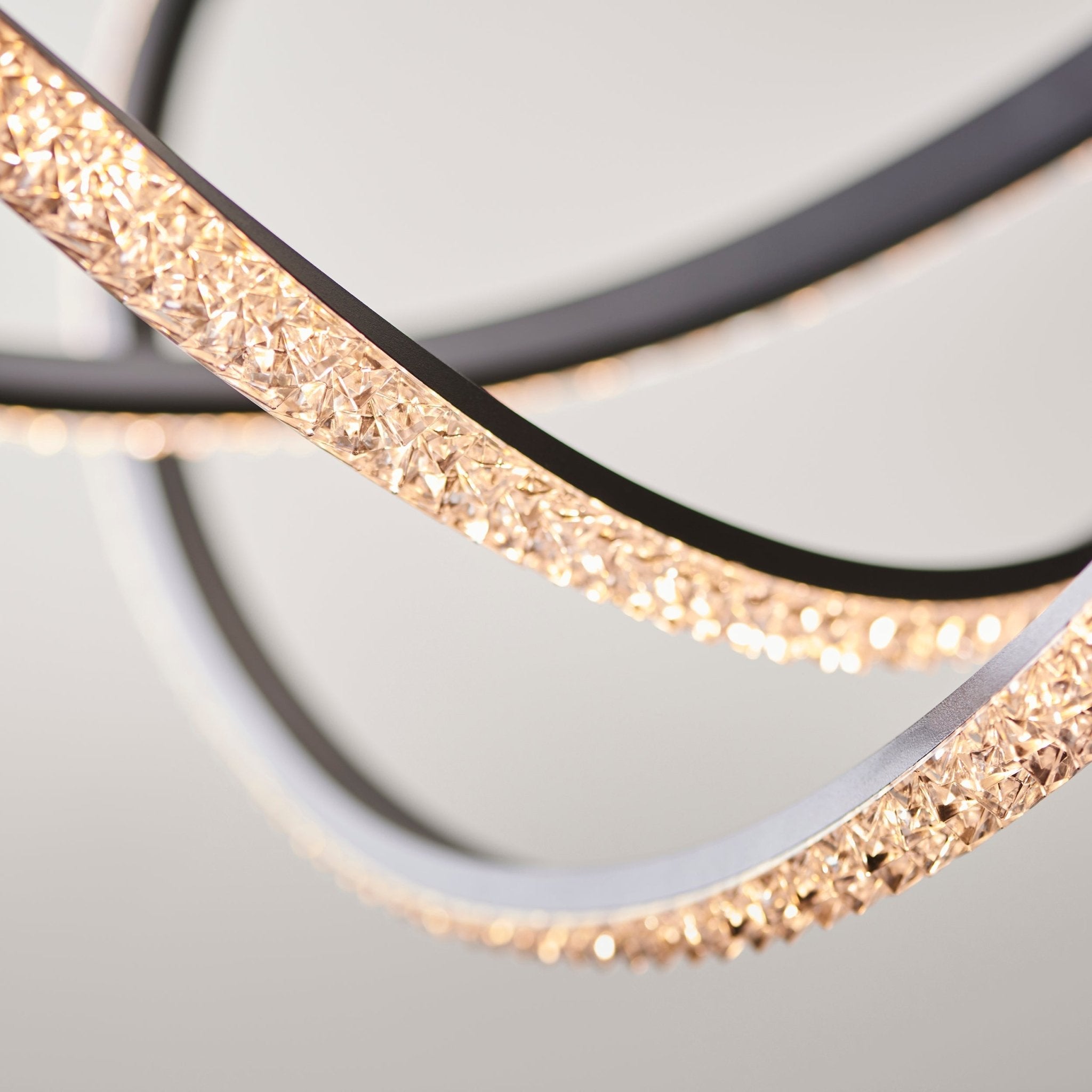 Luminosity Designs - Swoop Contemporary Neon Faceted Pendant - Luminosity Designs Ltd