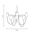 Oaks Lighting - Tala Modern 5 Light Chandelier - Luminosity Designs Ltd