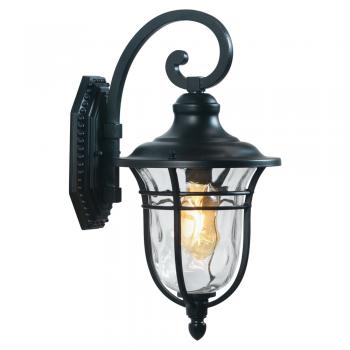Thirsk Outdoor Victorian Style Wall Lantern in Matt Black With Dimpled Glass, 1x E27 (Oaks 917/1) - Luminosity Designs Ltd