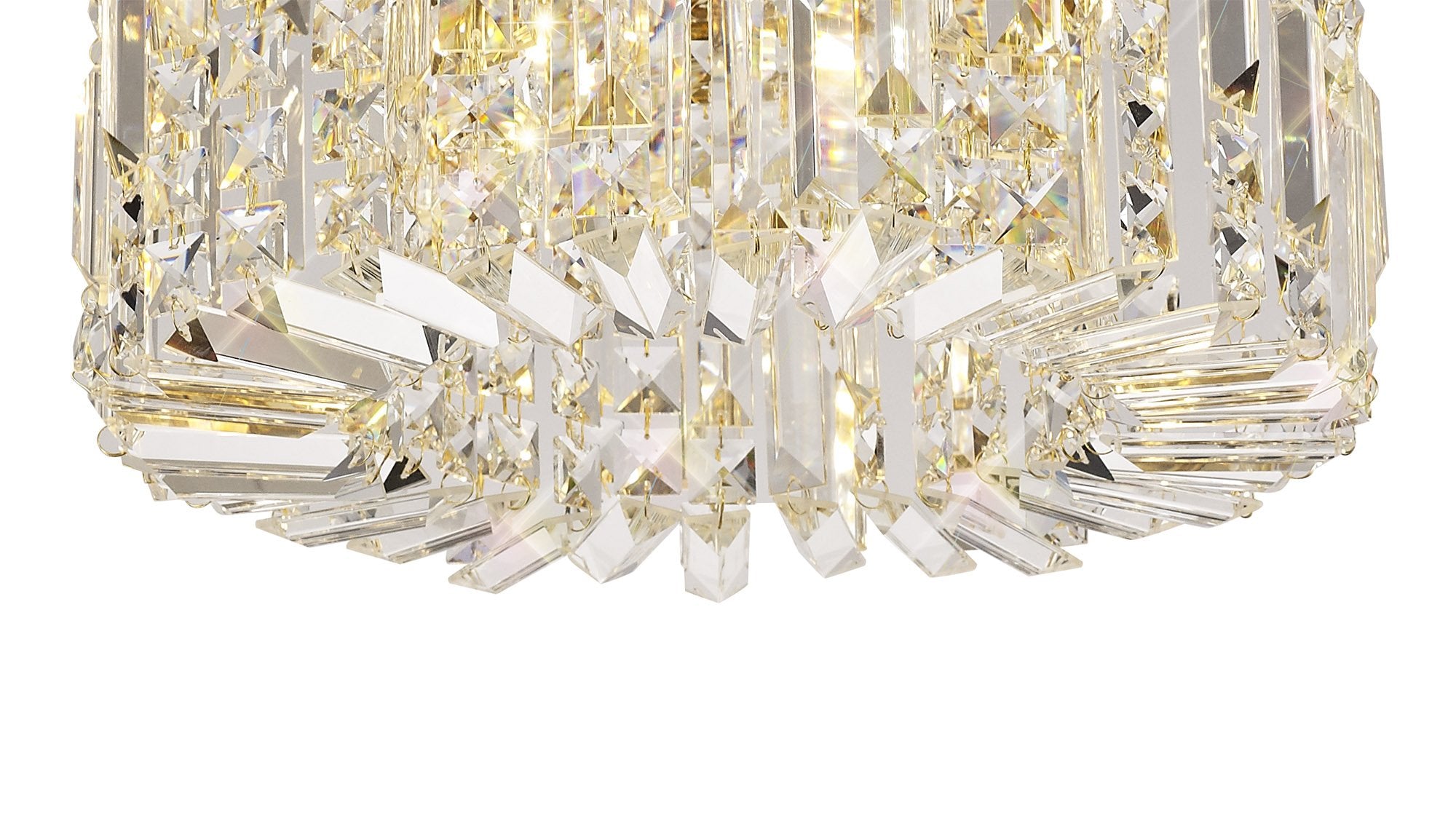 Cruise Round Crystal 45cm Round Flush Chandelier, 5 Light E14