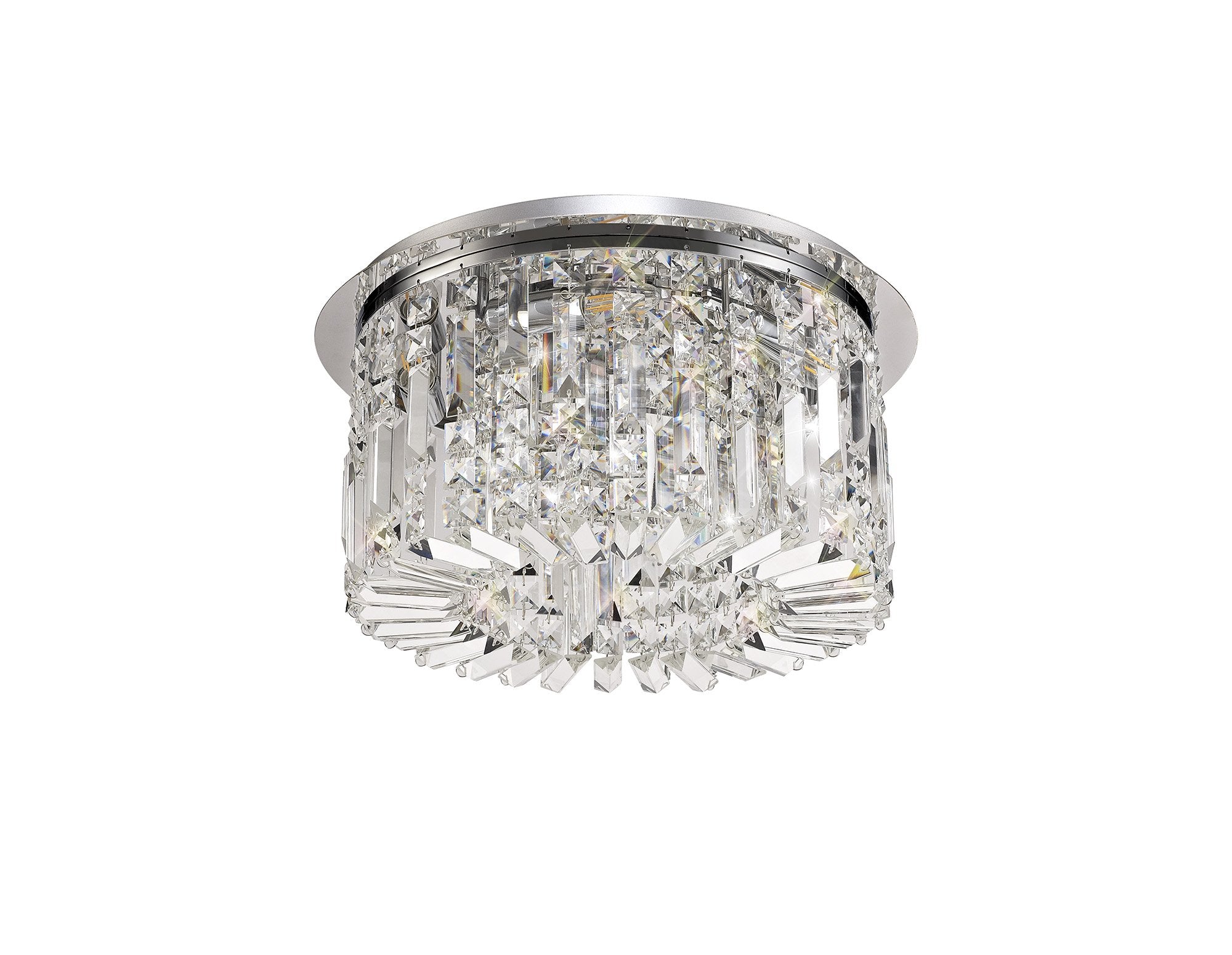 Cruise Round Crystal 45cm Round Flush Chandelier, 5 Light E14