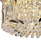 Cruise Round Crystal 45cm Round Flush Chandelier, 5 Light E14