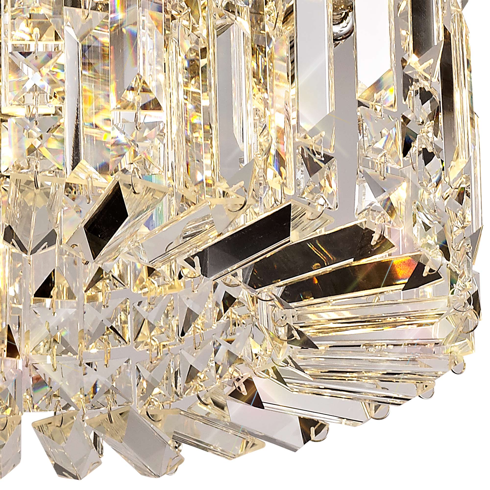 Cruise Round Crystal 45cm Round Flush Chandelier, 5 Light E14