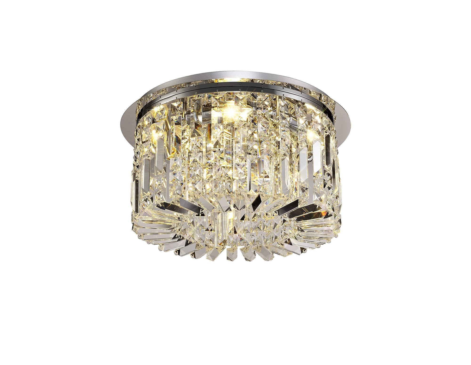 Cruise Round Crystal 45cm Round Flush Chandelier, 5 Light E14