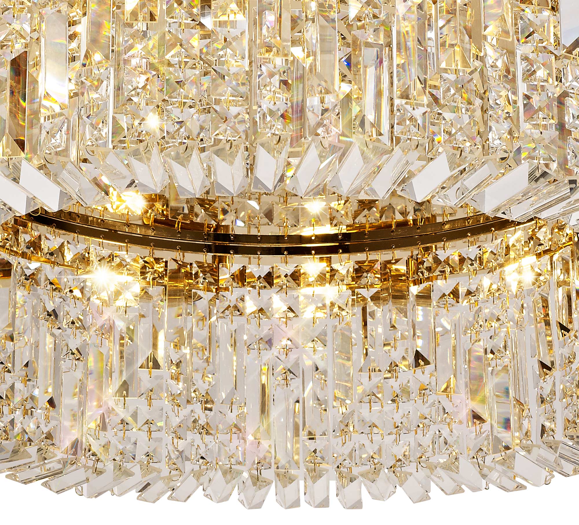 Cruise Round Flush Crystal 85cm Round Flush Chandelier, 12 Light E14