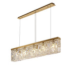 Cruise Rectangular Pure Crystal 102x9cm Linear Pendant Chandelier, 5 Light E14