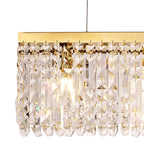Cruise Rectangular Pure Crystal 102x9cm Linear Pendant Chandelier, 5 Light E14