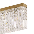 Cruise Rectangular Pure Crystal 102x9cm Linear Pendant Chandelier, 5 Light E14