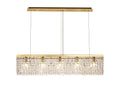 Cruise Rectangular Pure Crystal 102x9cm Linear Pendant Chandelier, 5 Light E14