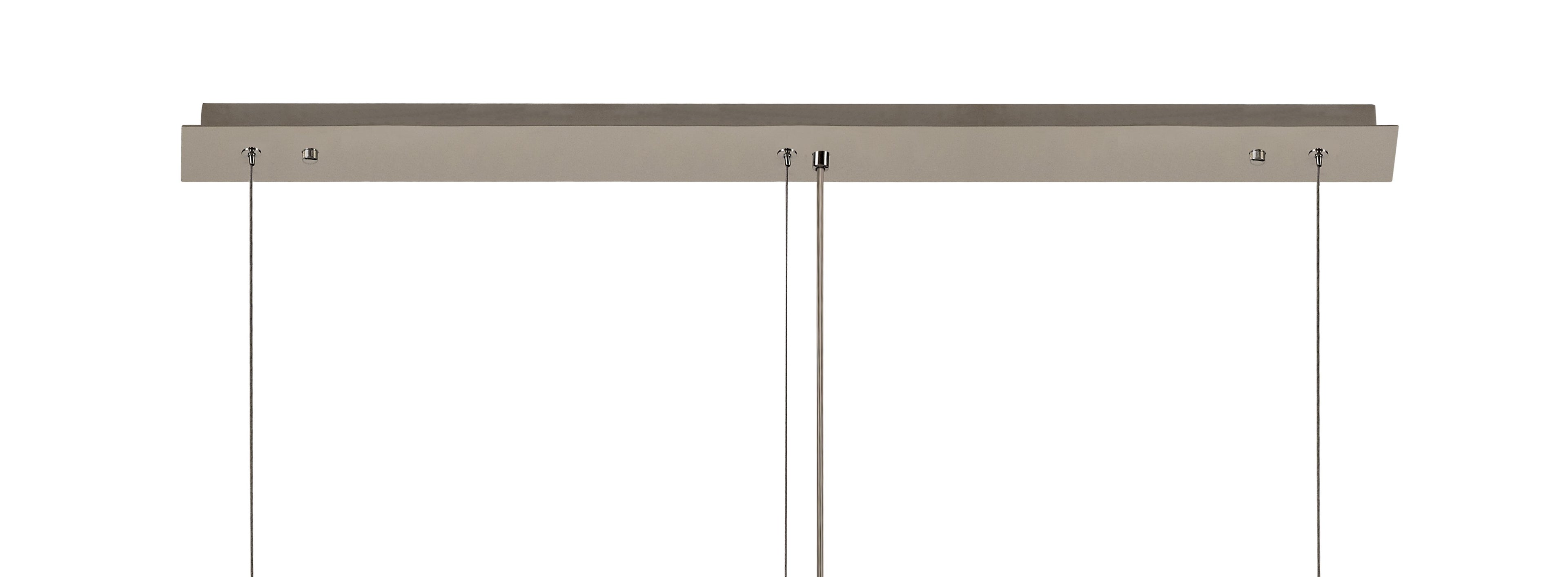 Cruise Rectangular Pure Crystal 102x9cm Linear Pendant Chandelier, 5 Light E14