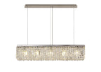 Cruise Rectangular Pure Crystal 102x9cm Linear Pendant Chandelier, 5 Light E14