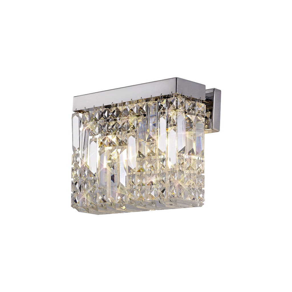 Cruise Crystal 29x13cm Rectangular Small Wall Lamp, 2 Light E14