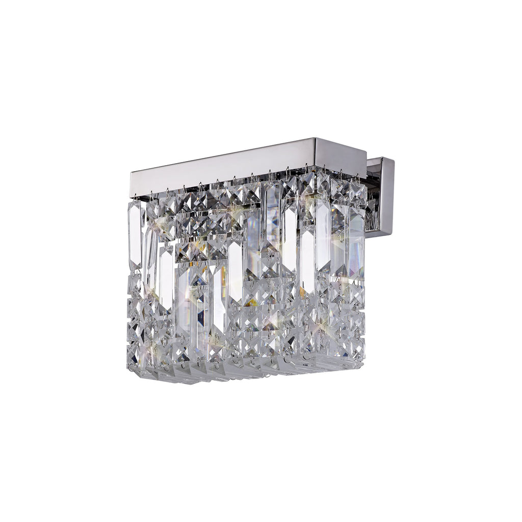 Cruise Crystal 29x13cm Rectangular Small Wall Lamp, 2 Light E14