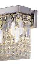 Cruise Crystal 29x13cm Rectangular Small Wall Lamp, 2 Light E14