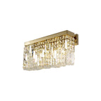 Cruise Crystal 29x13cm Rectangular Small Wall Lamp, 2 Light E14