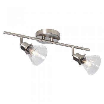 Oaks Lighting - Torne Metal and Clear Double Spotlight Bar - Luminosity Designs Ltd