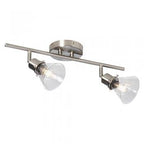 Oaks Lighting - Torne Metal and Clear Double Spotlight Bar - Luminosity Designs Ltd