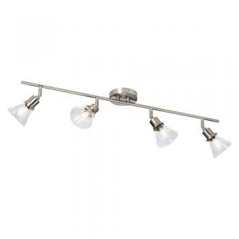 Oaks Lighting - Torne Metal and Clear Quad Spotlight Bar - Luminosity Designs Ltd