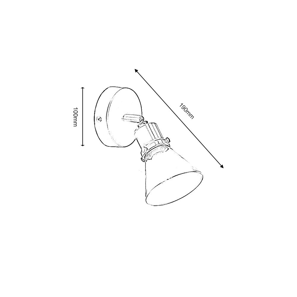 Oaks Lighting - Torne Metal and Clear Single Light for Walls or Ceilings - Luminosity Designs Ltd