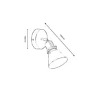 Oaks Lighting - Torne Metal and Clear Single Light for Walls or Ceilings - Luminosity Designs Ltd