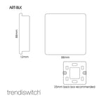 Trendiswitch - Trendi 1 gang Blanking Plate - PRE ORDERS ONLY - Luminosity Designs Ltd