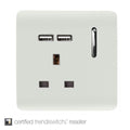 Trendiswitch - Trendi 1 gang Socket with USB - Luminosity Designs Ltd