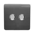 Trendiswitch - Trendi 2 gang Double 210W LED Dimmer - Luminosity Designs Ltd