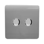 Trendiswitch - Trendi 2 gang Double 210W LED Dimmer - Luminosity Designs Ltd