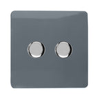 Trendiswitch - Trendi 2 gang Double 210W LED Dimmer - Luminosity Designs Ltd