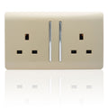 Trendiswitch - Trendi 2 gang Socket Long Switch - Luminosity Designs Ltd