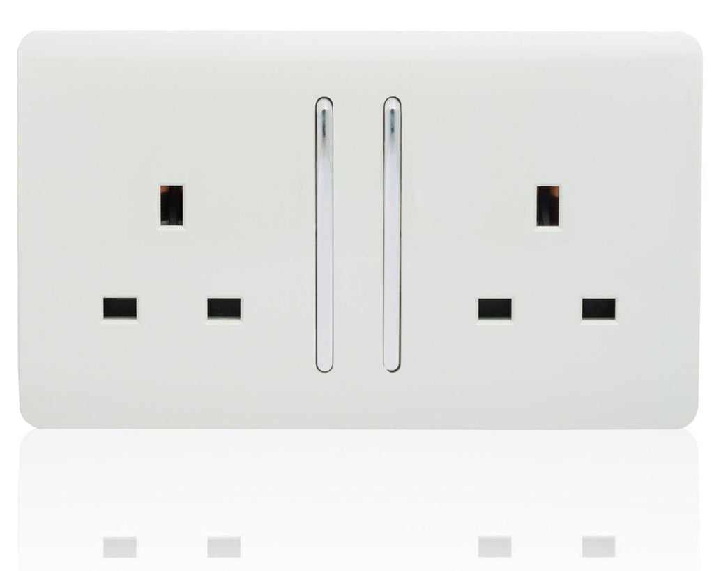Trendiswitch - Trendi 2 gang Socket Long Switch - Luminosity Designs Ltd