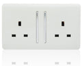 Trendiswitch - Trendi 2 gang Socket Long Switch - Luminosity Designs Ltd