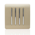 Trendiswitch - Trendi 4 gang Light Switch Single Plate - Luminosity Designs Ltd