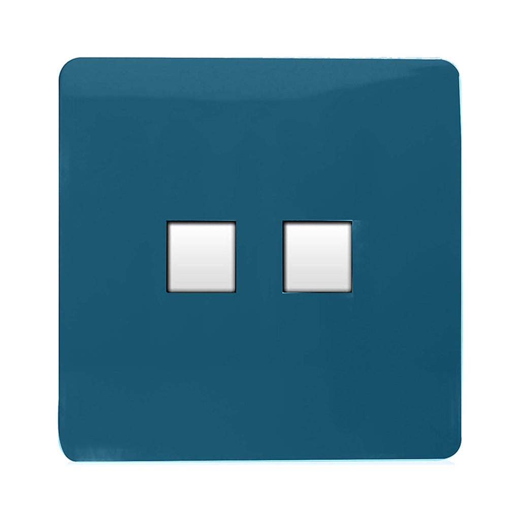 Trendiswitch - Trendi R45 cat 5/6 Twin Data Outlet Socket - PC Ethernet - Luminosity Designs Ltd