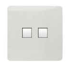 Trendiswitch - Trendi R45 cat 5/6 Twin Data Outlet Socket - PC Ethernet - Luminosity Designs Ltd