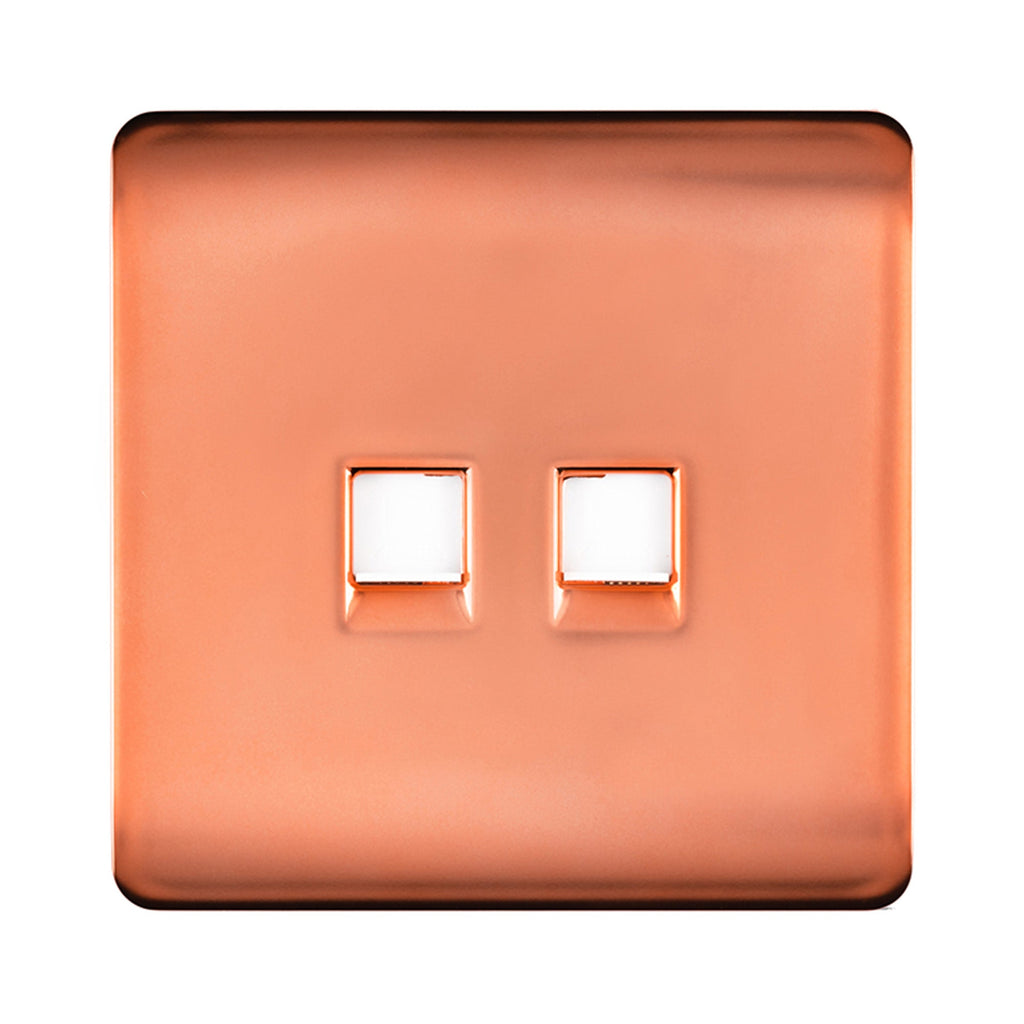 Trendiswitch - Trendi RJ11 Double Telephone Socket - Luminosity Designs Ltd