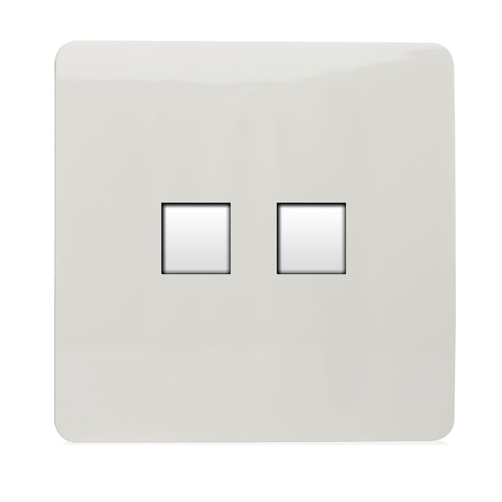 Trendiswitch - Trendi RJ11 Double Telephone Socket - Luminosity Designs Ltd