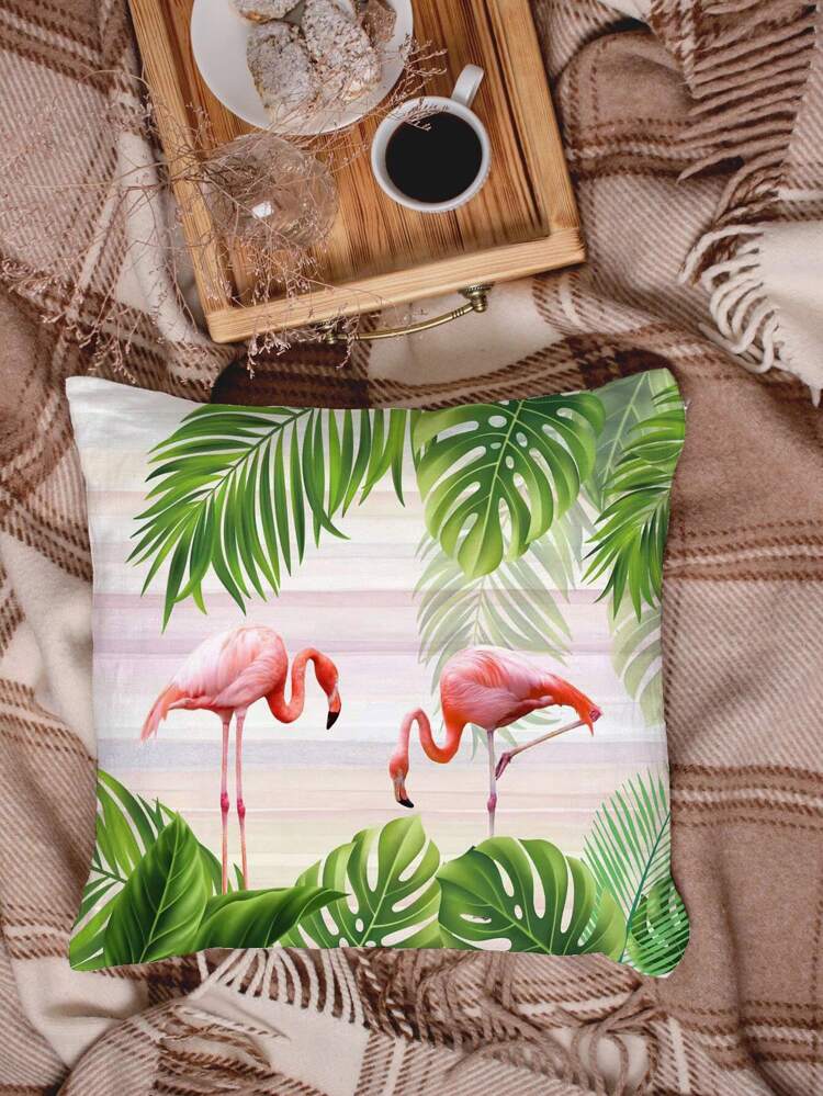 Luminosity Designs - Tropical Flamingos Couch Cushion - Luminosity Designs Ltd