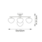 Luminosity Designs - Venice 4 Light Semi Flush - Luminosity Designs Ltd