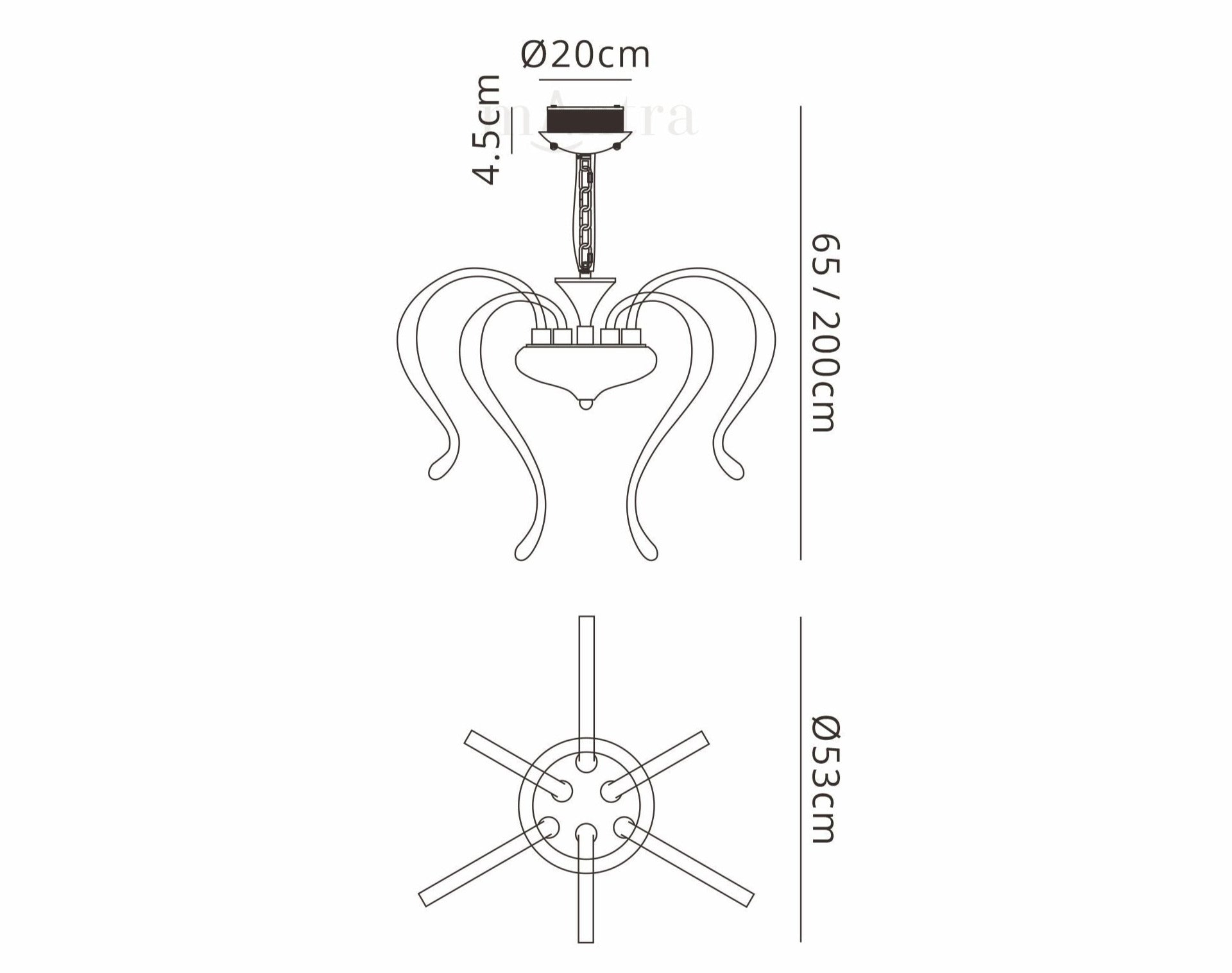 Mantra - Versailles Neon Chandelier - Lotus Edition - Luminosity Designs Ltd