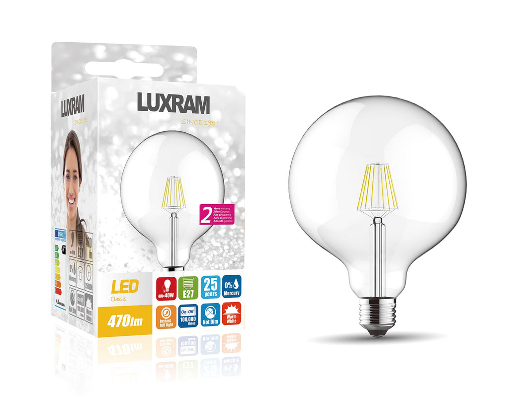 Crompton - Vintage Globe LED Filament Bulb - Luminosity Designs Ltd