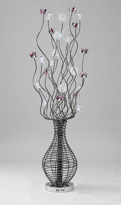 Viola Crystal Flower Floor Lamp by Cassia Twigue