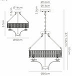 Diyas - Vivienne 4 Light Crystal Pendant / Semi Flush - Luminosity Designs Ltd