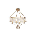 Diyas - Vivienne 4 Light Crystal Pendant / Semi Flush - Luminosity Designs Ltd