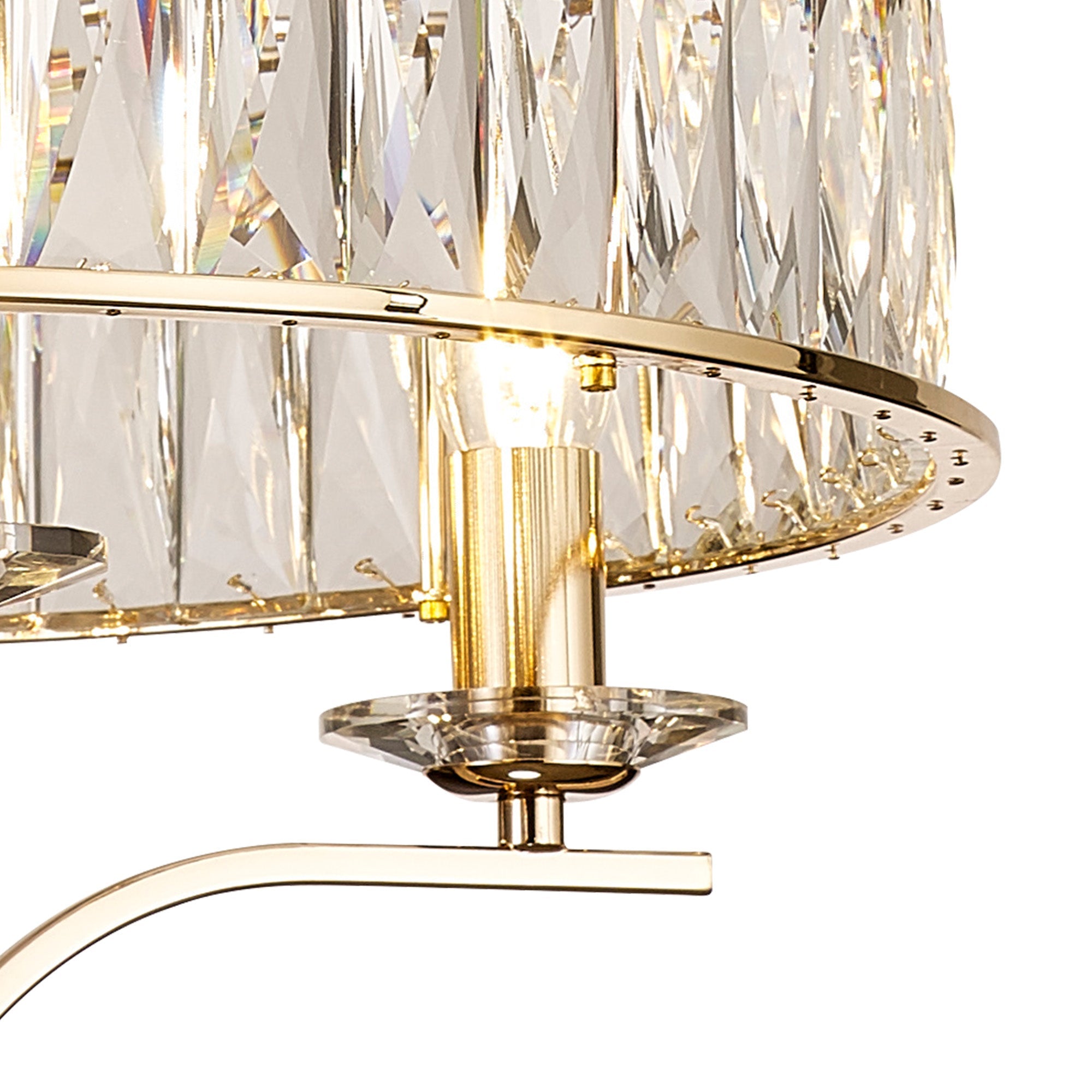 Diyas - Vivienne 4 Light Crystal Pendant / Semi Flush - Luminosity Designs Ltd