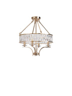 Diyas - Vivienne 4 Light Crystal Pendant / Semi Flush - Luminosity Designs Ltd