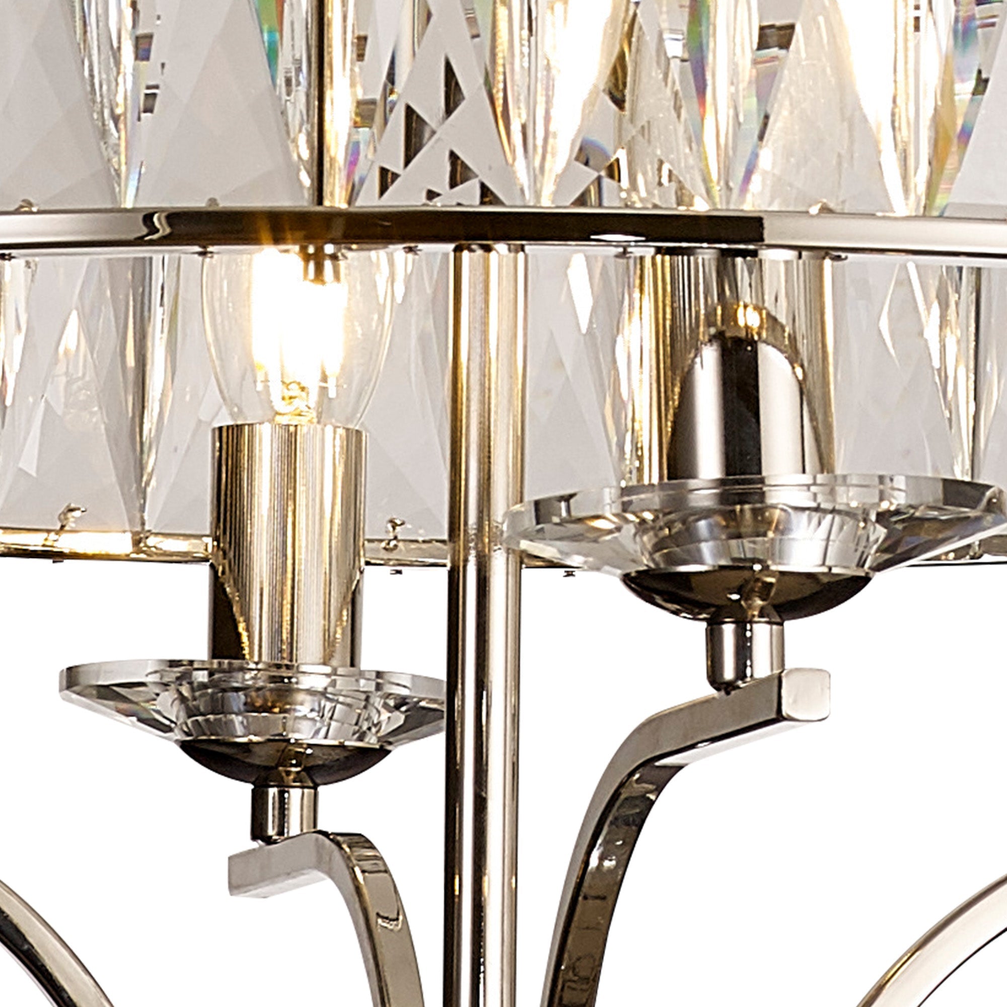 Diyas - Vivienne 4 Light Crystal Pendant / Semi Flush - Luminosity Designs Ltd